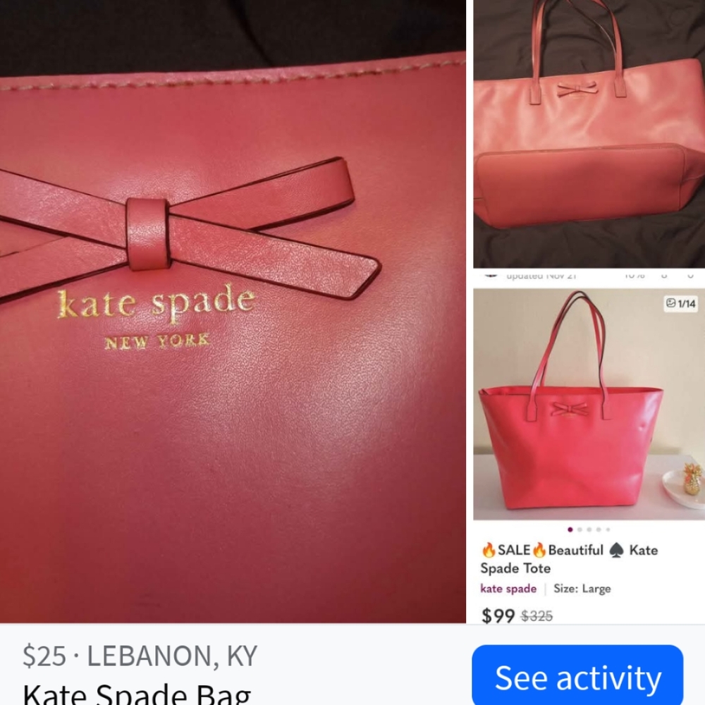Kate Spade Pink Tote Bag
